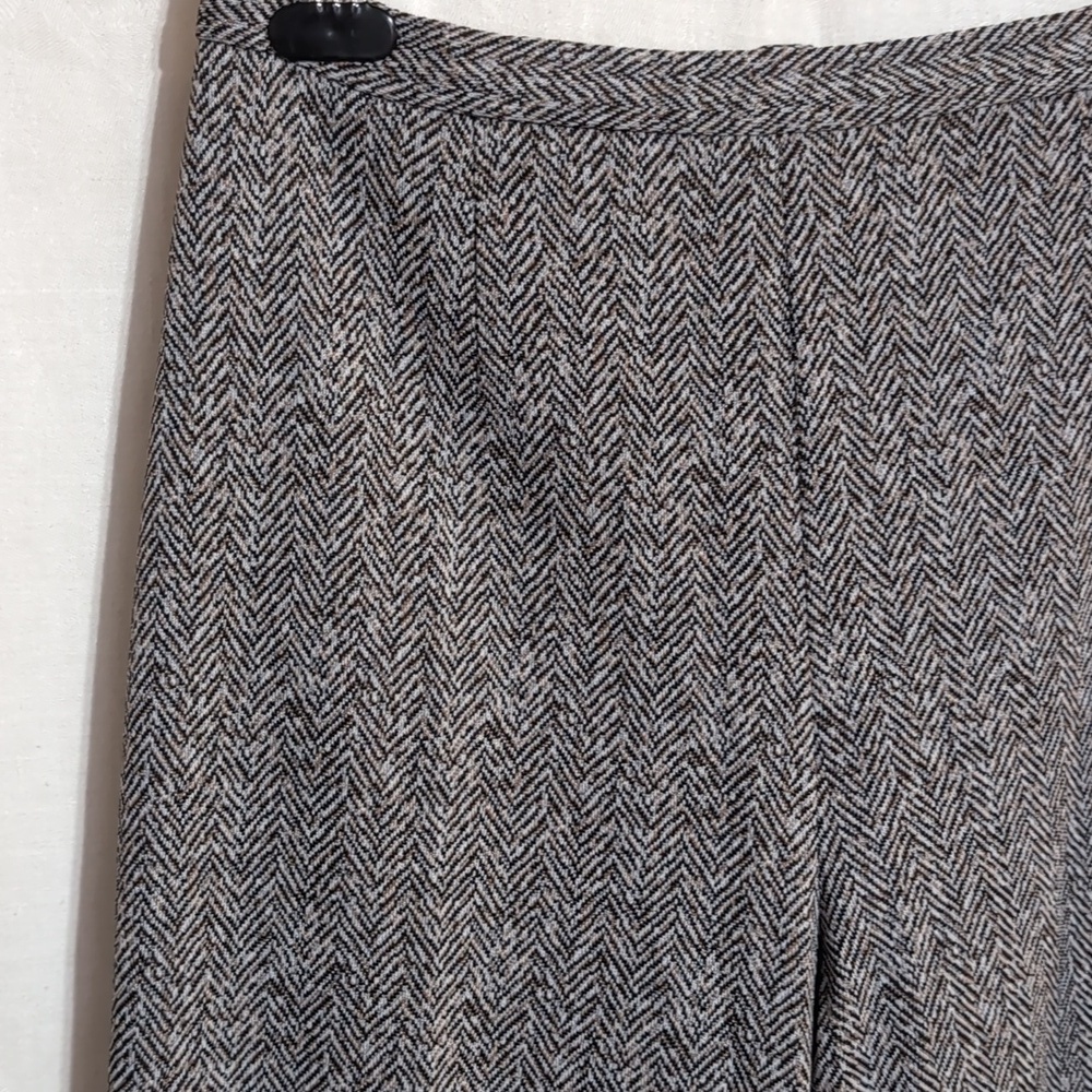 Handmade Grey Herringbone High Rise Straight Leg Pants Size 30 - Picture 2 of 4